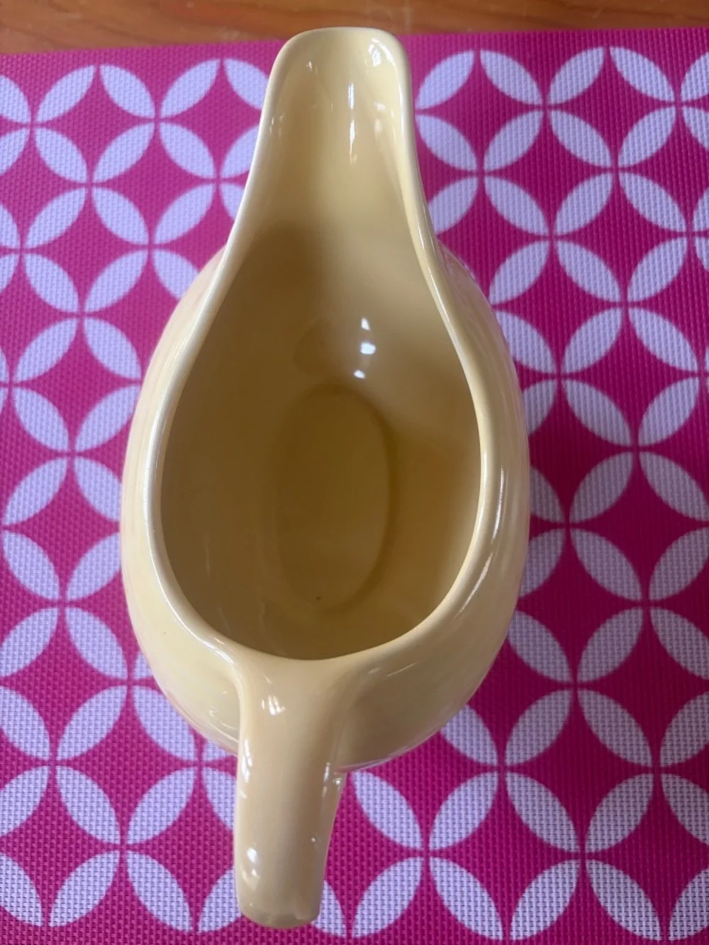 Fiestaware Yellow Sunflower Fiesta Ceramic Gravy Boat. Large. Colorful table